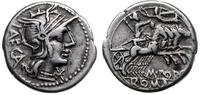 denar 125 pne, Rzym, Aw: Głowa Romy w hełmie w p