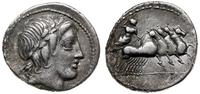 denar anonimowy 86 pne, Rzym, Aw: Głowa Apollina