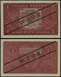 1 marka polska 23.08.1923, czarny ukośny nadruk 