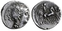 denar 111-110 pne, Rzym, Aw: Głowa Romy w hełmie