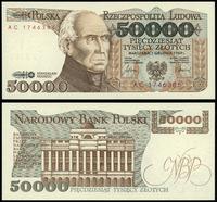 50.000 złotych 1.12.1989, seria AC 1746386, prze