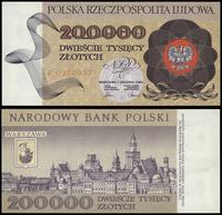200.000 złotych 1.12.1989, seria R 0200937, wyśm