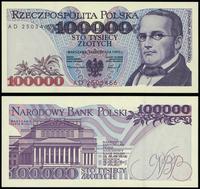 100.000 złotych 16.11.1993, seria AD 2503466, dw