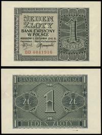 1 złoty 1.08.1941, seria BD 4041916, zagniecenie