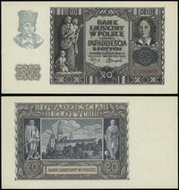 20 złotych 1.03.1940, seria L 3722659, zaokrąglo