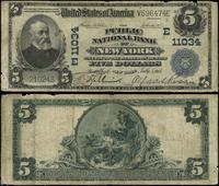 5 dolarów 5.07.1917, seria V596474E, podpisy Tee