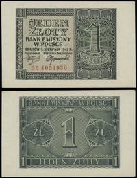 1 złoty 1.08.1941, seria BB, numeracja 4054930, 