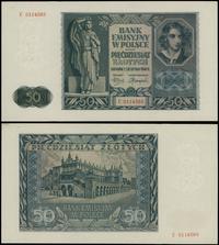 50 złotych 1.08.1941, seria E, numeracja 0114565