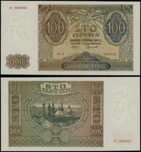 100 złotych 1.08.1941, seria D, numeracja 089835