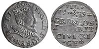 trojak 1592, Ryga, na awersie końcówka LI, Iger 
