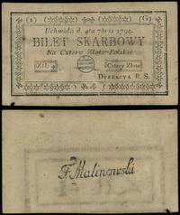4 złote 4.09.1794, seria 2-G, z poprawnym napise
