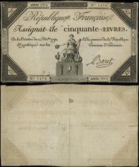 Francja, asygnata na 50 liwrów, 14.12.1792