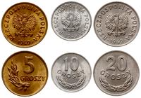 Polska, zestaw: 5, 10 i 20 groszy, 1949