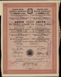 akcja na 1.000 rubli 1910, Łódź, numeracja 01837