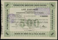 8 % list zastawny na 500 złotych 1.07.1928, nume