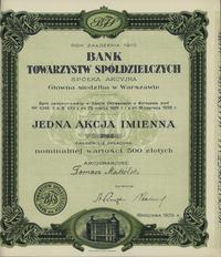 Polska, 1 akcja na 500 złotych, 1929