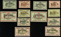zestaw banknotów obozowych, 10(II+), 20, 50 hale
