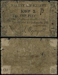bon na 5 kopiejek 1.11.1861, nieczytelna numerac