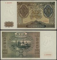 100 złotych 1.08.1941, seria A 2594852, ugięte w
