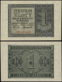 1 złoty 1.08.1941, seria AD, numeracja 1204402, 