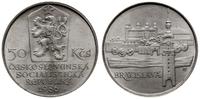 50 koron 1986, Bratislava, srebro próby 500, pię
