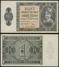 1 złoty 1.10.1938, seria IG 6484862, Lucow 719 (