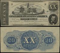 20 dolarów 2.12.1862, seria D 14233, ugięcia, al