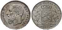 5 franków  1873, Bruksela, ryski w tle, delikatn