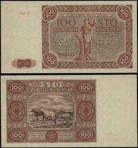 100 złotych 15.07.1947, seria D 9946435, niewiel