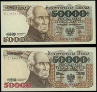 zestaw: 2 x 50.000 złotych (1 x 1.12.1989 - PRL 
