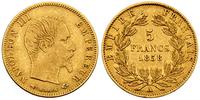5 franków 1858/ A, złoto 1.61 g