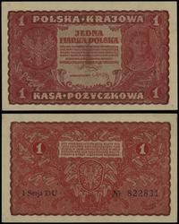 1 marka polska 23.08.1919, seria I-DU 822831, mi