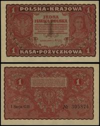 1 marka polska 23.08.1919, seria I-GB 305874, mi