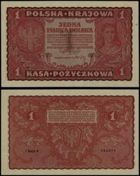 1 marka polska  23.08.1919, seria I-K, numeracja