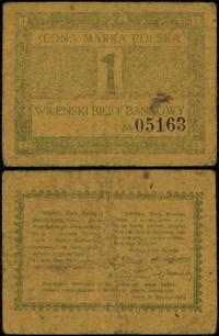 1 marka polska  31.01.1920, numeracja 05163, rza
