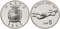 5 lirów 1993, Mundial 1994, srebro '925' 31.44 g