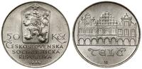 50 koron 1986, Kremnica, miasto Telč, srebro pró