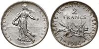 2 franki 1914, Paryż, srebro próby "835" 10.00 g