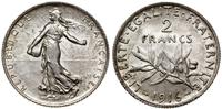 2 franki 1916, Paryż, srebro próby "835" 10.06 g