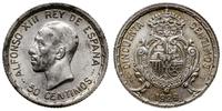 50 centymów 1926, Madryt, srebro próby 835, 2.50