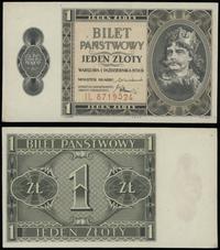1 złoty 1.10.1938, seria IL, numeracja 8719524, 