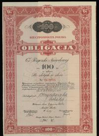 Rzeczpospolita Polska 1918-1939, zestaw 3 obligacji 6 % Pożyczki Narodowej, 2.01.1934