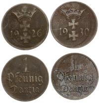 zestaw: 2 x 1 fenig 1926 i 1930, Berlin, łącznie