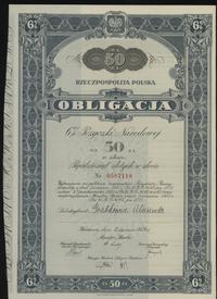 obligacja 6% na 50 złotych w złocie 2.01.1934, W