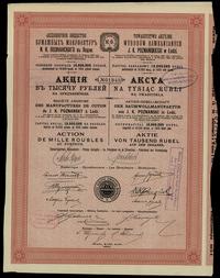 akcja na 1.000 rubli 1910, Łódź, numeracja 01848