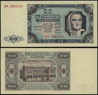20 złotych 1.07.1948, seria HW, numeracja 208433