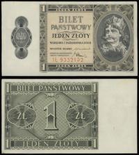 1 złoty 1.10.1938, seria IŁ, numeracja 9332152, 