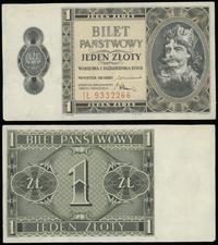 1 złoty 1.10.1938, seria IŁ, numeracja 9332266, 