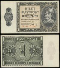 1 złoty 1.10.1938, seria IK, numeracja 8145106, 