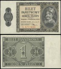 1 złoty 1.10.1938, seria IL, numeracja 8711623, 
